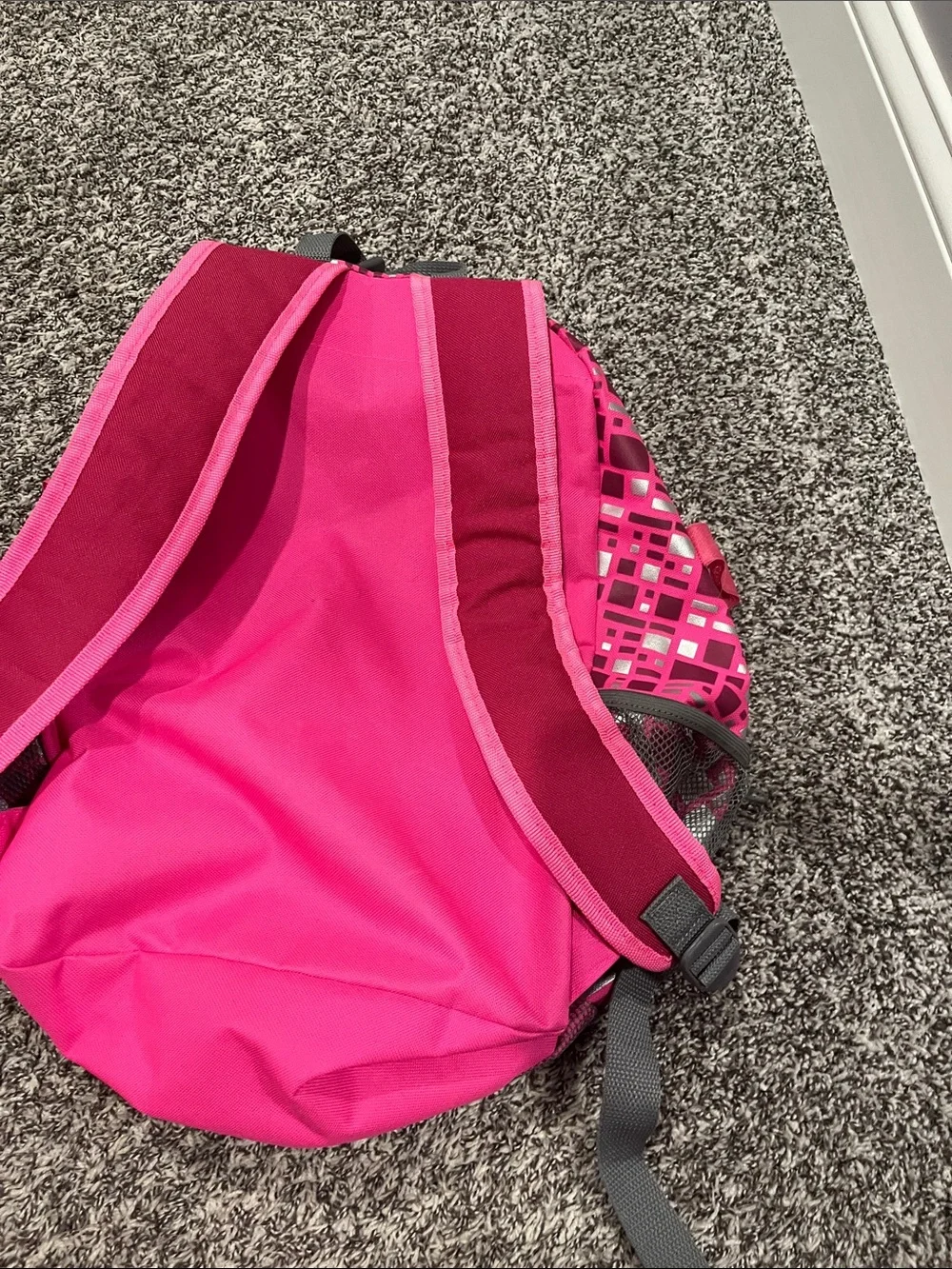 Rawlings Hot Pink Girls Softball Backpack with Gray Accents - Picture 4 of 4